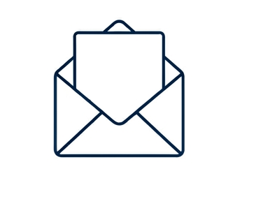 Nyitott boríték levéllel: a lelet e-mailben érkezik